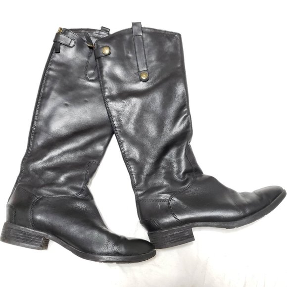Sam Edelman Shoes - Sam Edelman Penny Black Leather Riding Boot